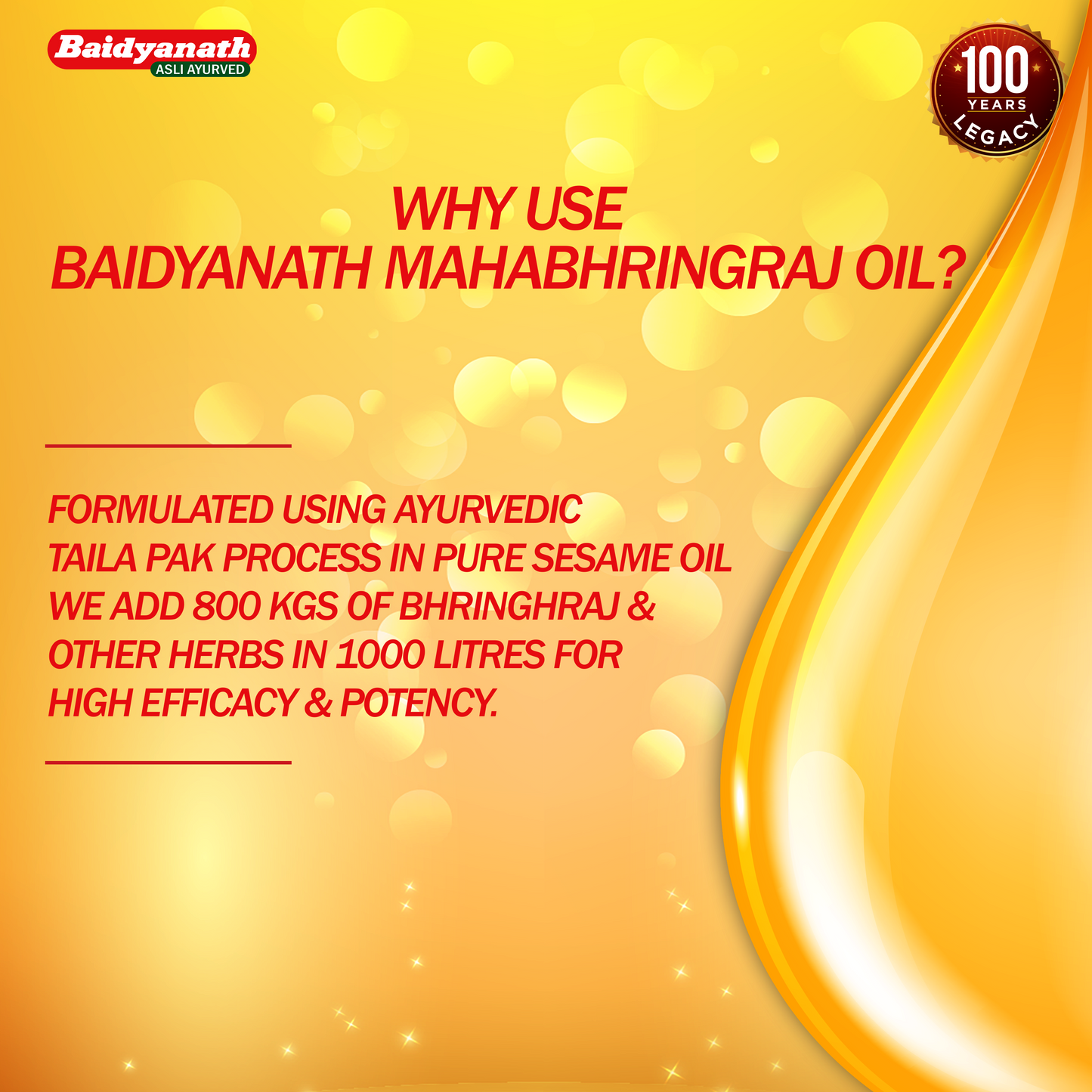 Baidyanath Mahabhringraj Oil (MED) - Ayurvedic Hair Oil