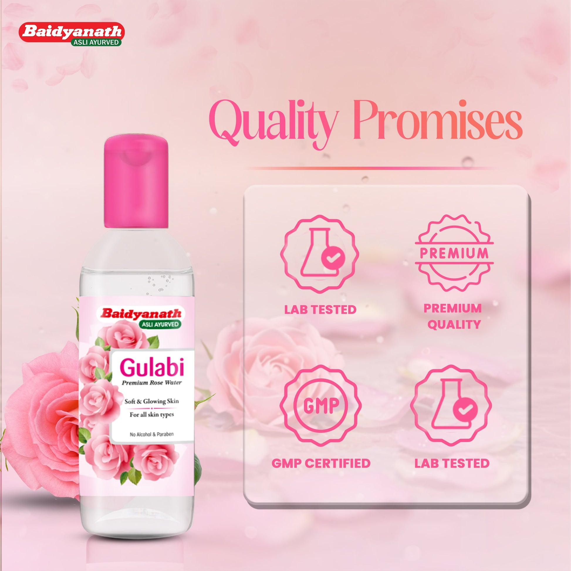Baidyanath Gulabi Rose Water 200ml