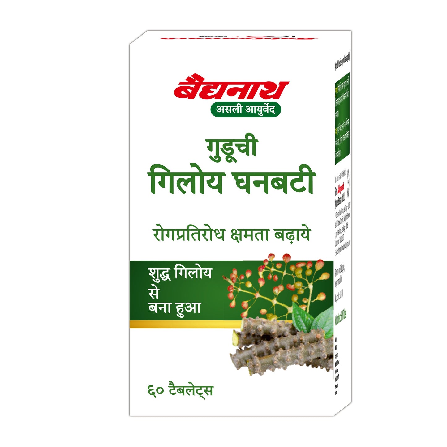 Baidyanath Guduchi Ghan Bati â€“ Ayurvedic Immunity Booster Supports Respiratory & Liver Health 250 mg â€“ 60 Tablets