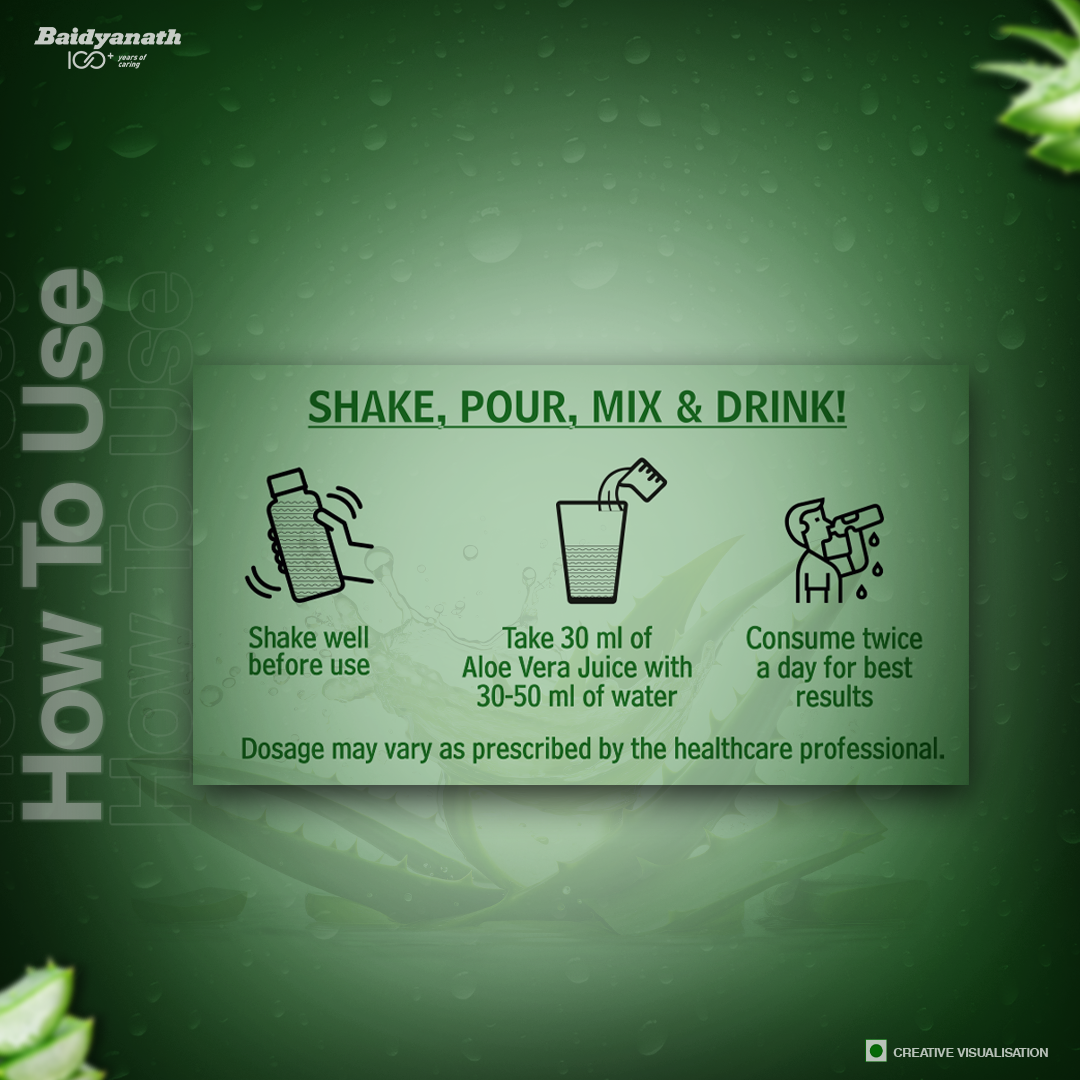 Baidyanath Aloevera Juice For Healthy and Glowing Skin & Hair