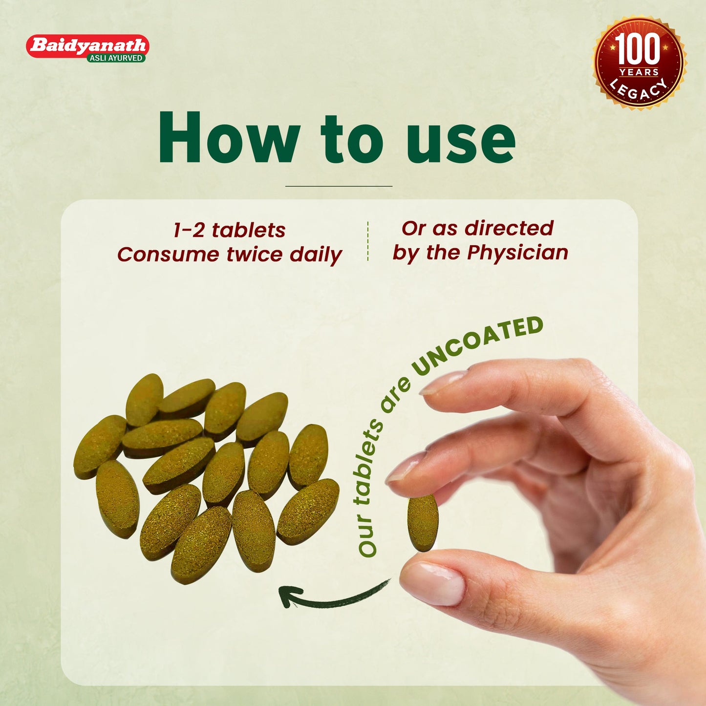 Baidyanath Hadjod 60 Tablets For Strong Bone and Joint Wellness