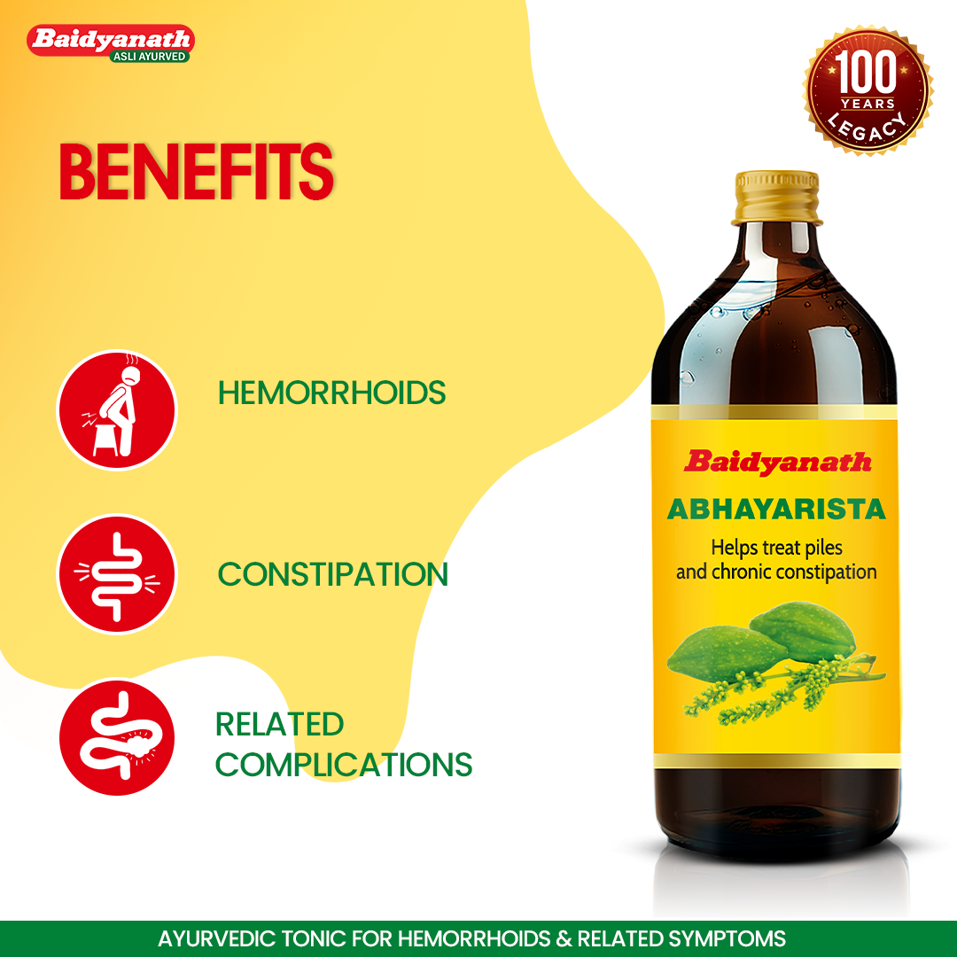 Baidyanath Abhayarishta - Digestive Health Supplement - 450 ml