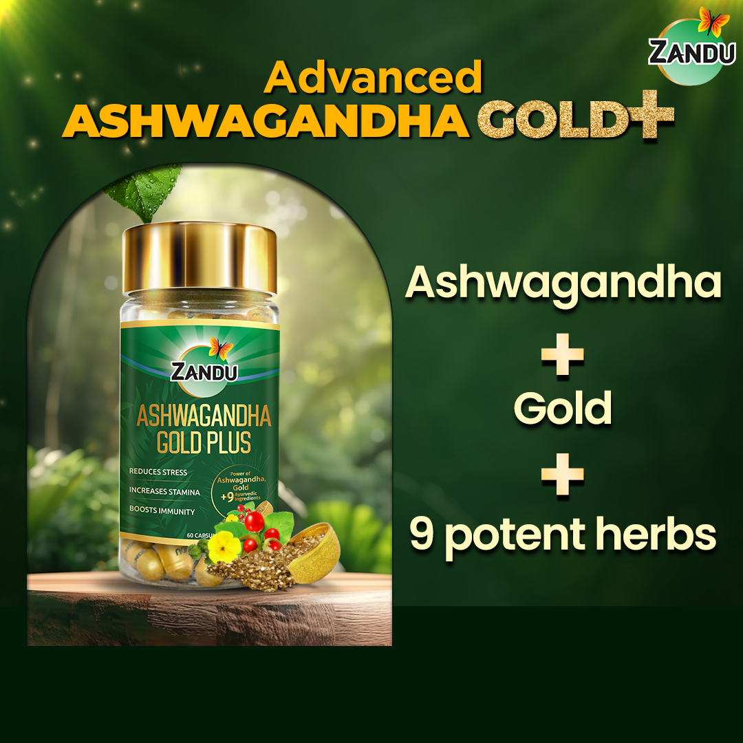 Zandu Shilajit Gold Plus (60 Caps) + Ashwa Gandha Gold Plus (60 Caps) Combo