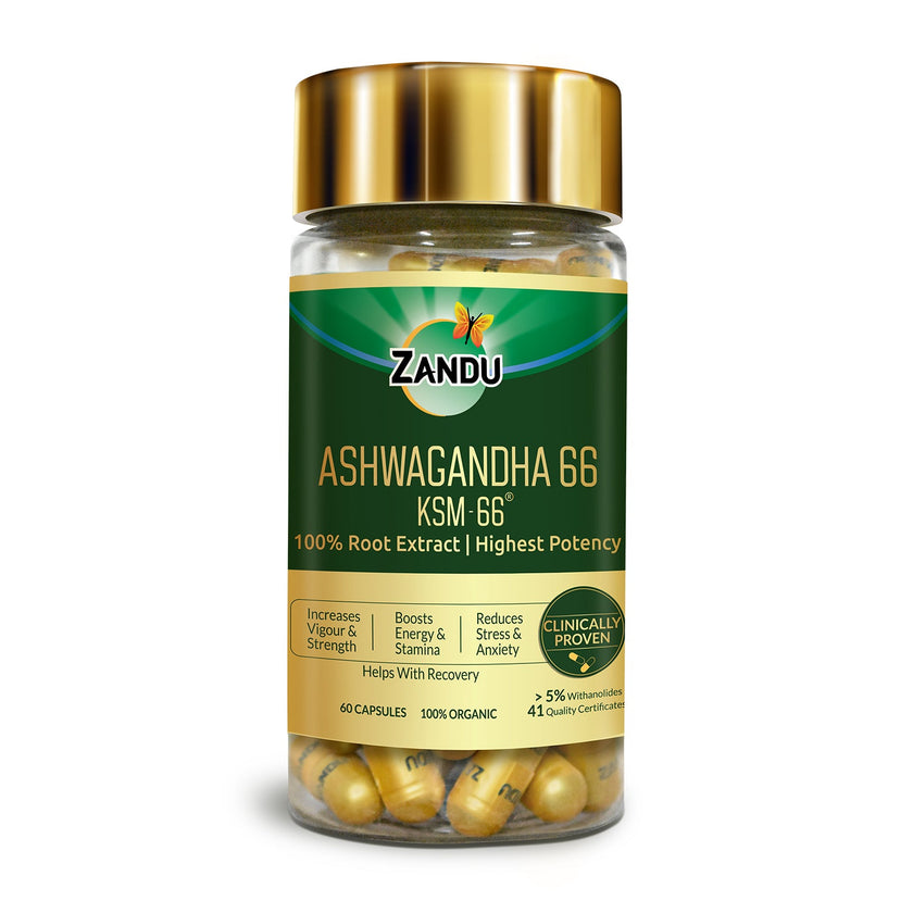 Zandu Ashwagandha KSM-66 (60 Capsules)