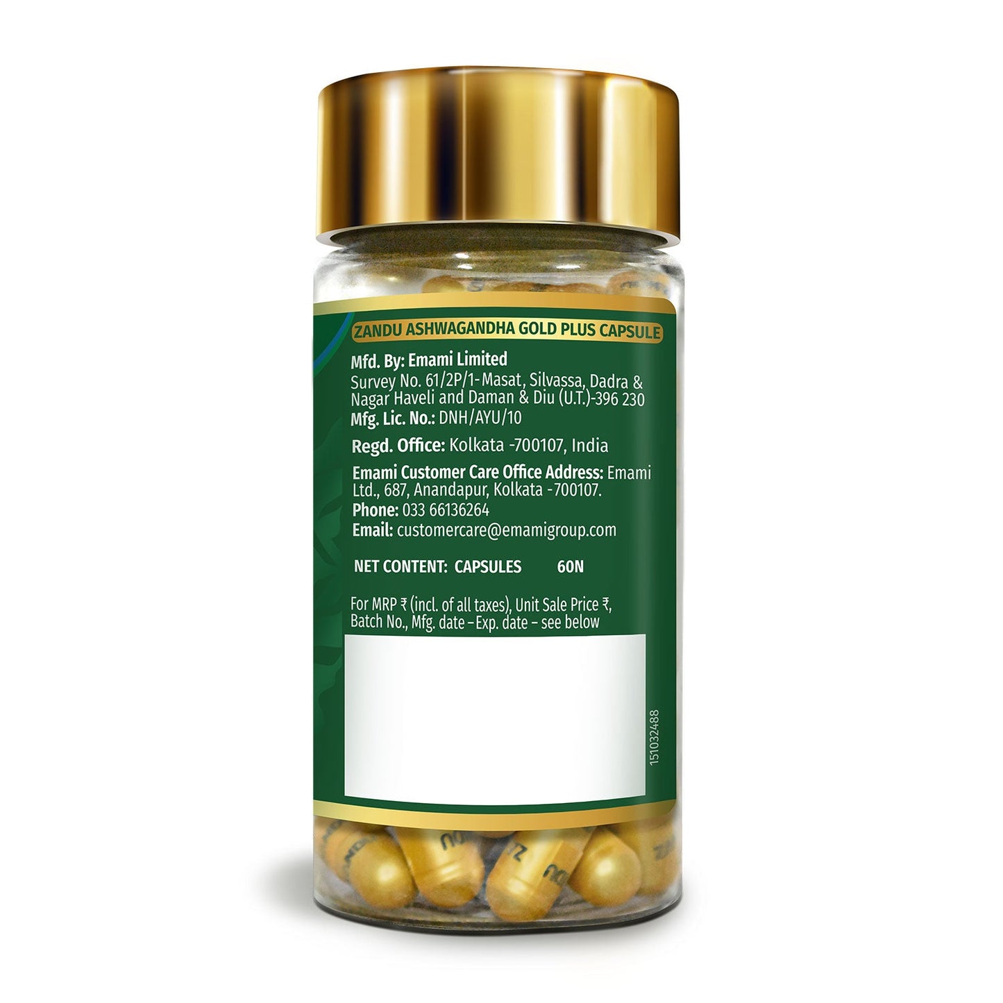 Zandu Ashwagandha Gold Plus 60 Capsules