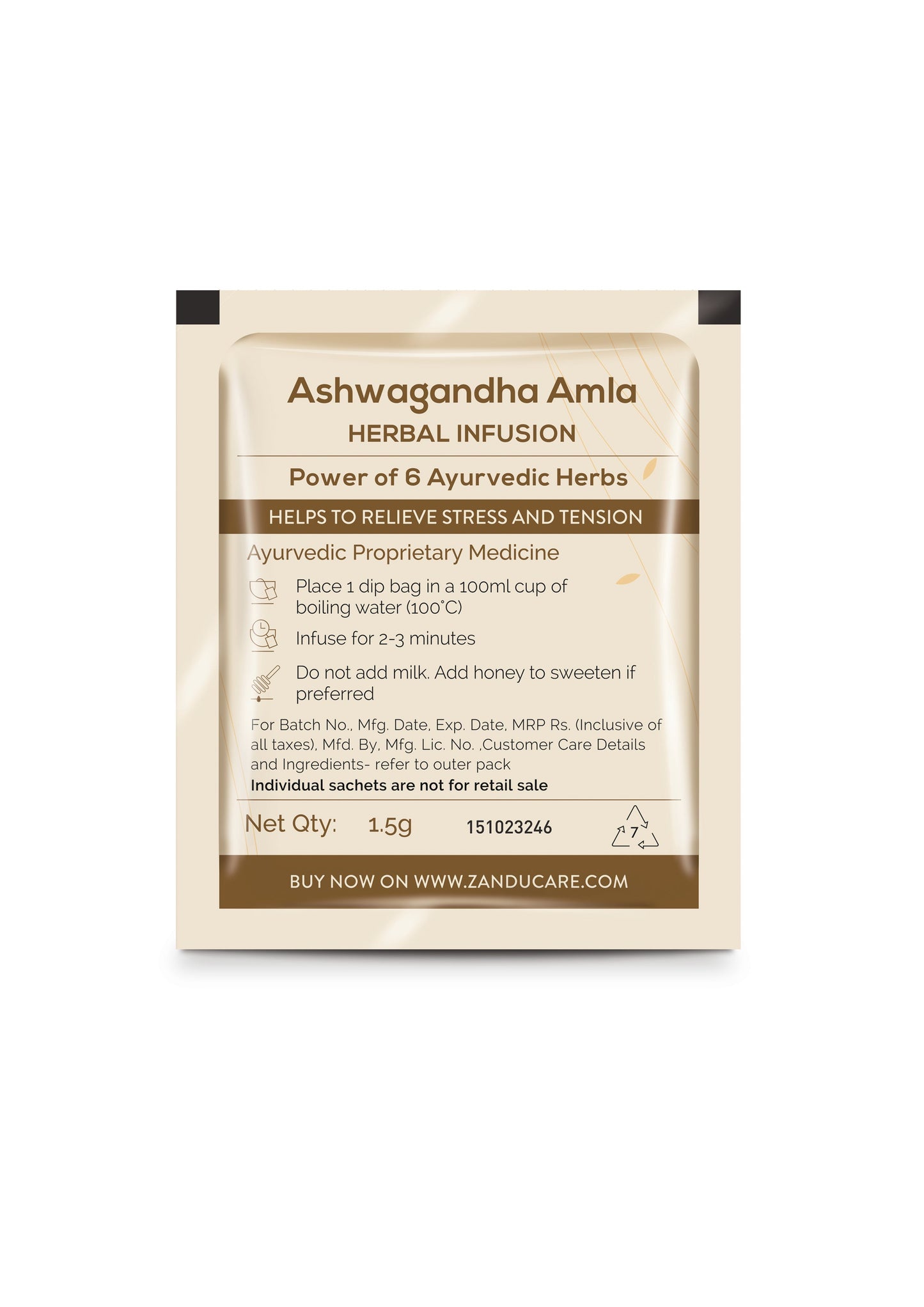 Zandu Ashwagandha Amla Tea 25 Teabags x2U