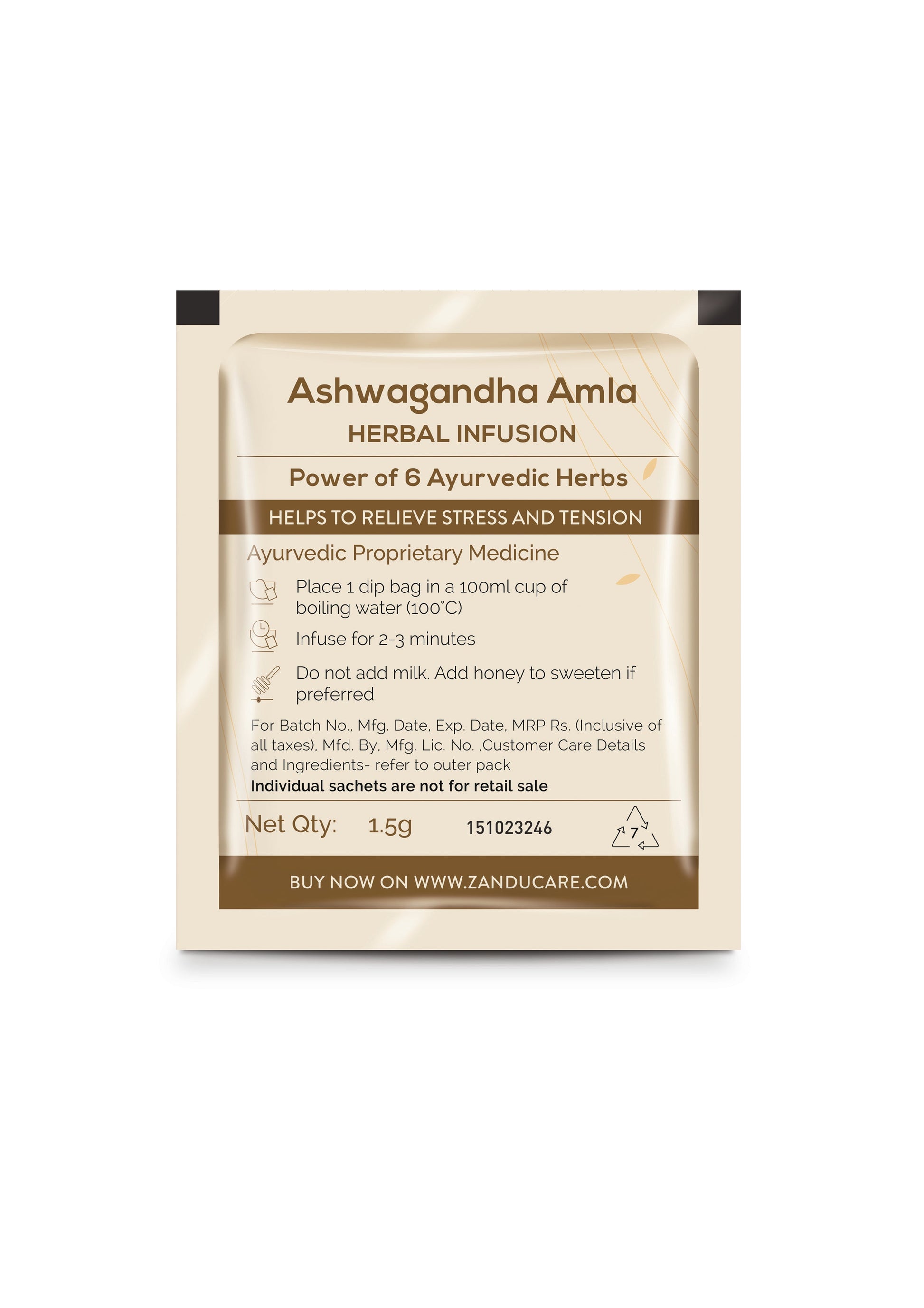 Zandu Ashwagandha Amla Tea 25 Teabags x2U