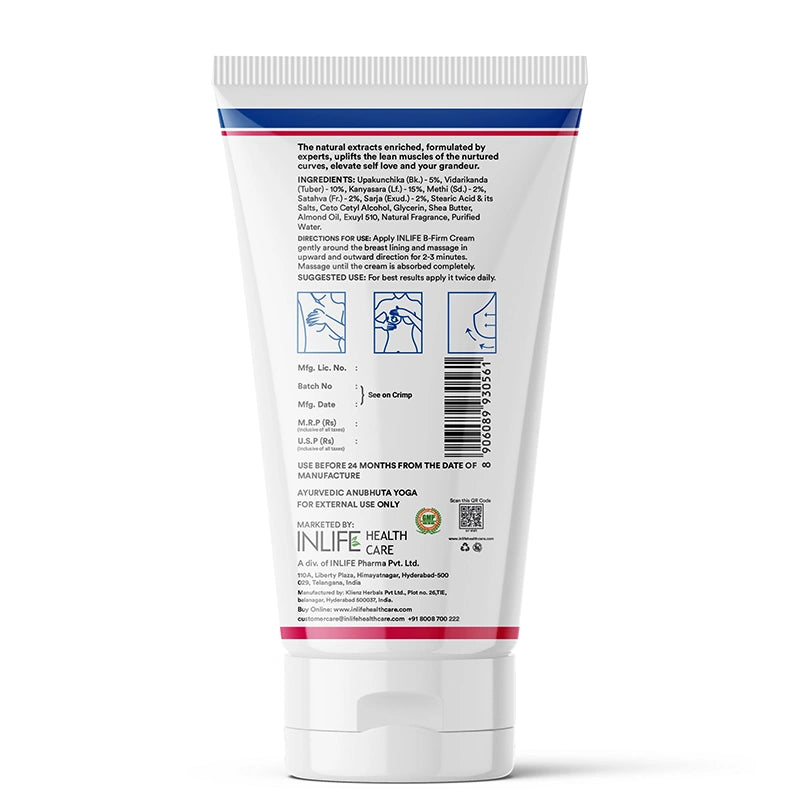 Inlife B-Firm Cream| Ayurvedic Skincare Cream with Natural Botanical Ingredients | 100g