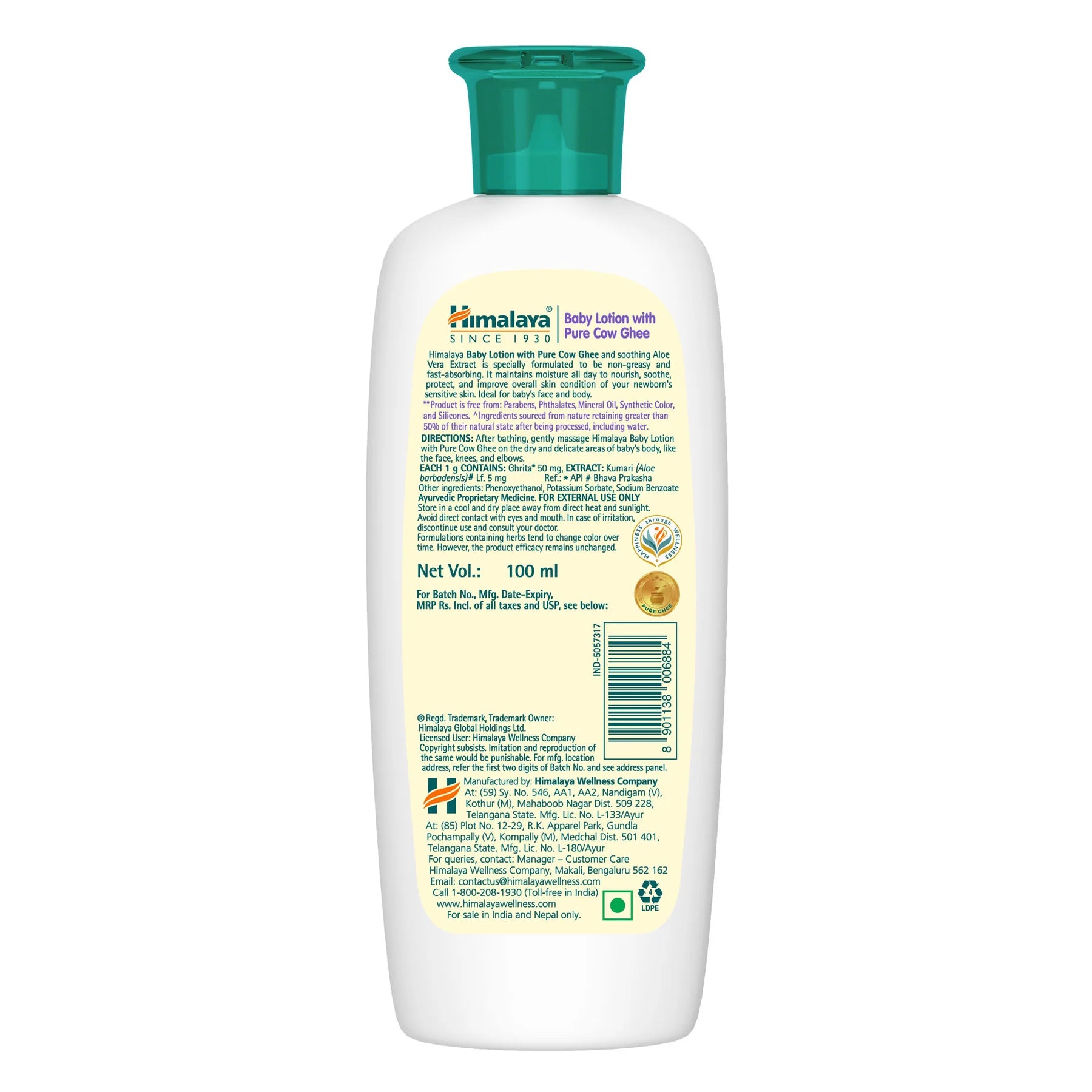 Himalaya Baby Lotion with Pure Cow Ghee 100ml