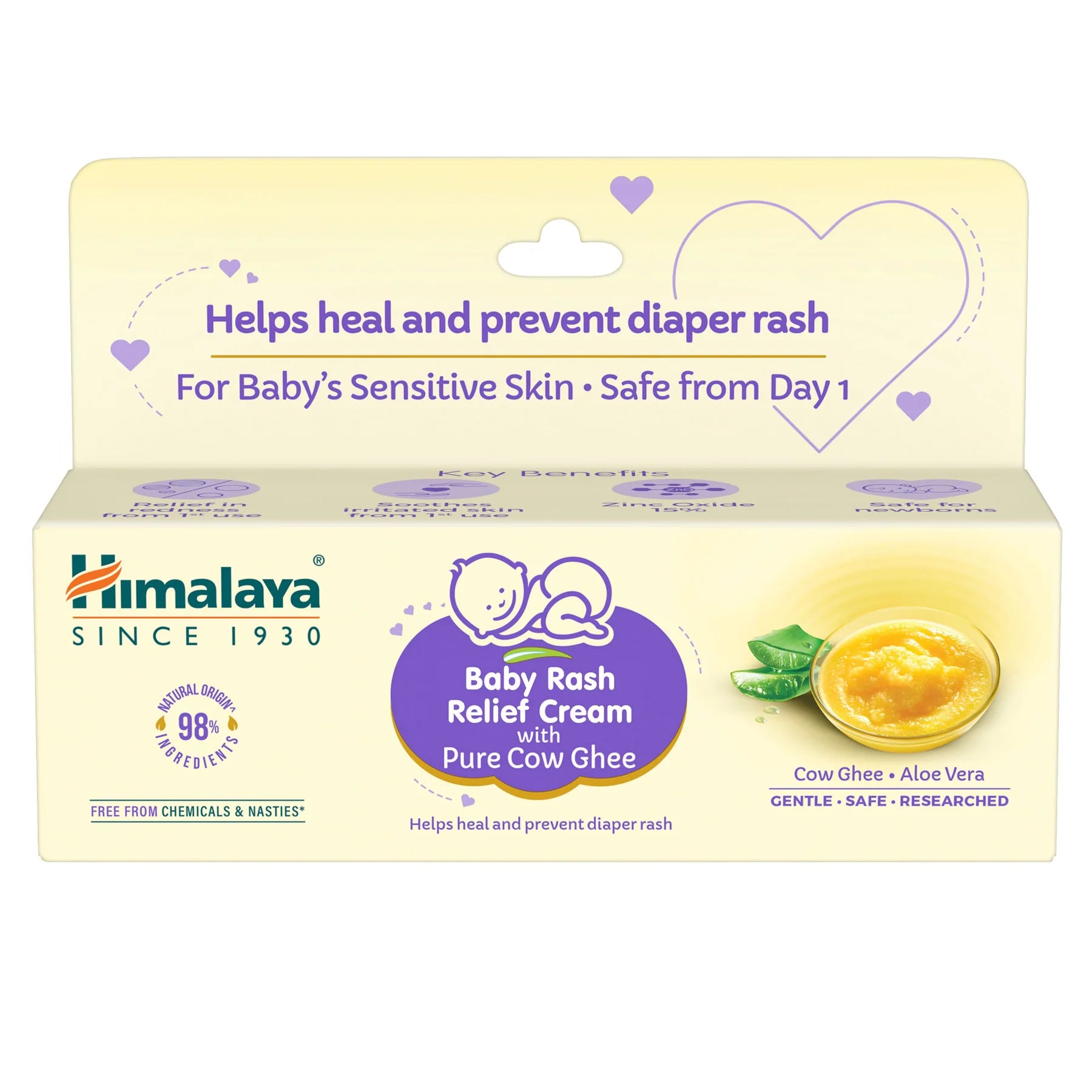 Himalaya Baby Rash Relief Cream with Pure Cow Ghee 50g