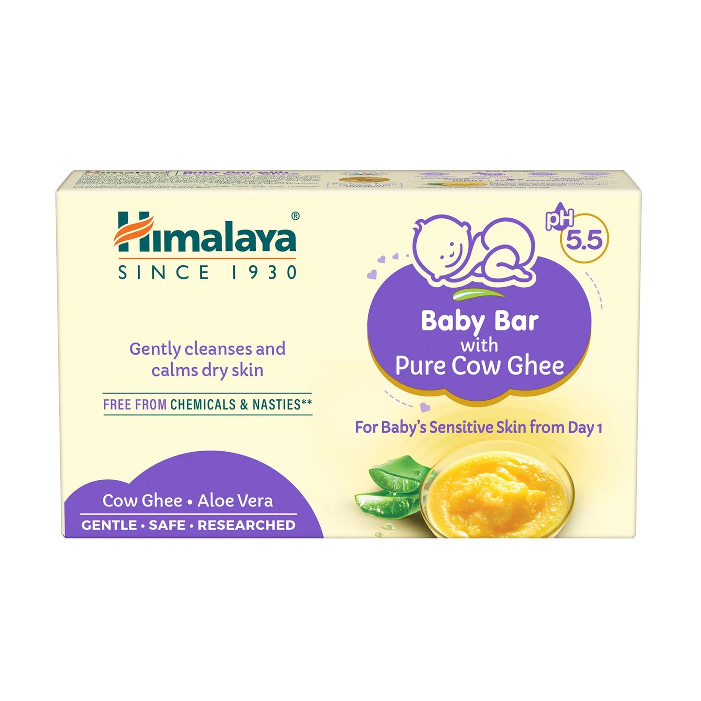 Himalaya Baby Bar with Pure Cow Ghee packaging on a white background