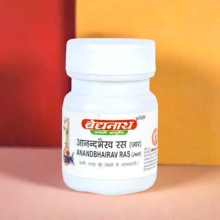 Baidyanath Anandbhairav Ras Jwar 80 Tablets– Traditional Ayurvedic Preparation 