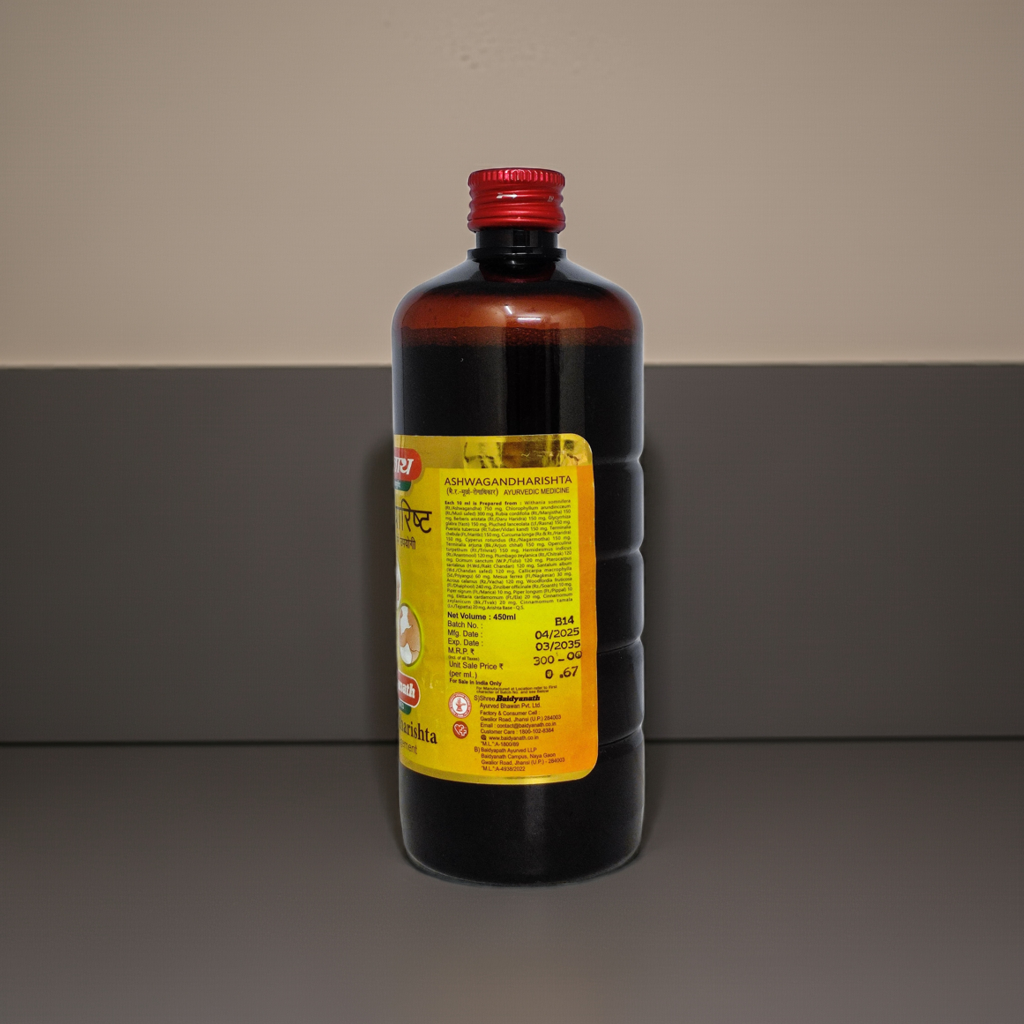 Baidyanath Ashwagandharishta 450ml – Ayurvedic Herbal Tonic with Ashwagandha 