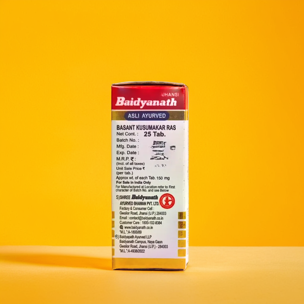 Baidyanath Basant Kusumakar Ras Gold (25 Tablets)