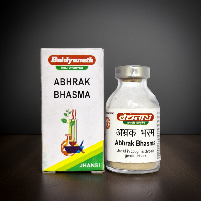 Baidyanath (Jhansi) Abhrak Bhasma 10g Ayurvedic Mineral Supplement 