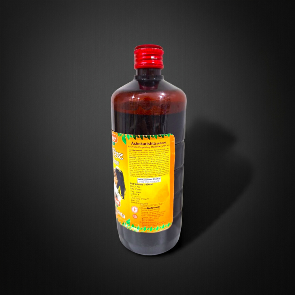 Baidyanath (Jhansi) Ashokarishta Special 450ml – Traditional Ayurvedic Herbal Tonic for Women