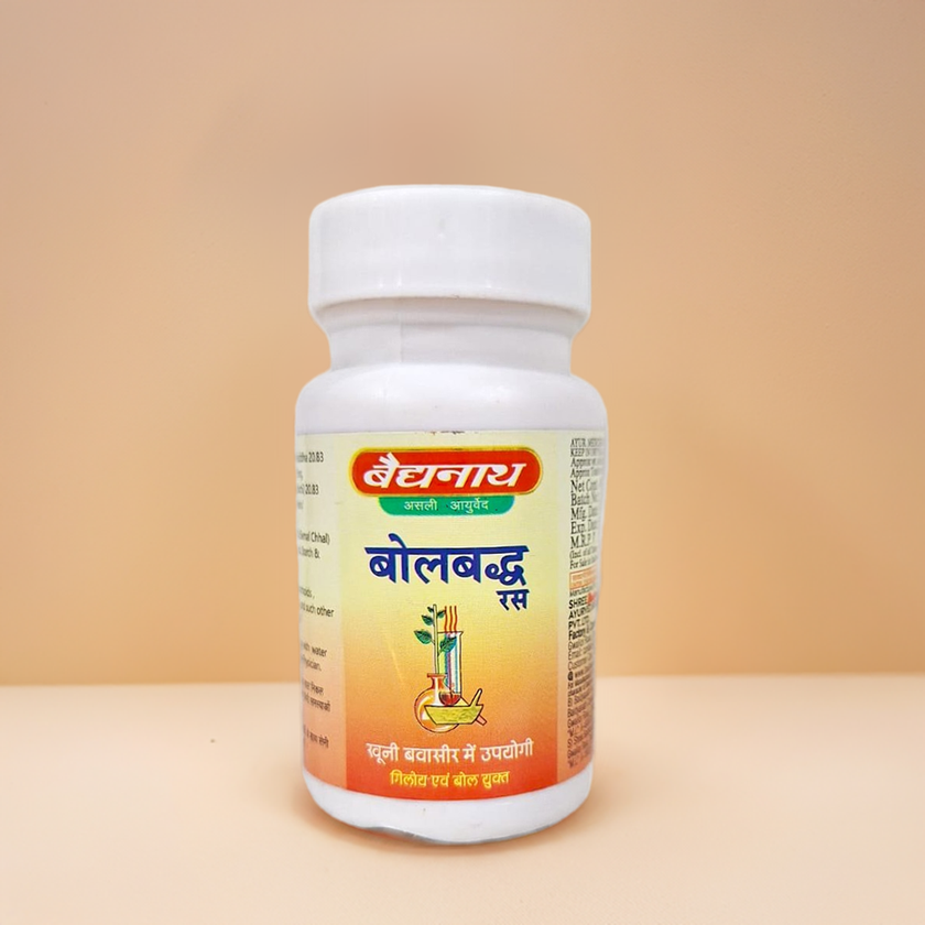 Baidyanath (Jhansi) Bolbaddh Ras 80 Tablets – Traditional Ayurvedic Blend with Kajjali and Giloy