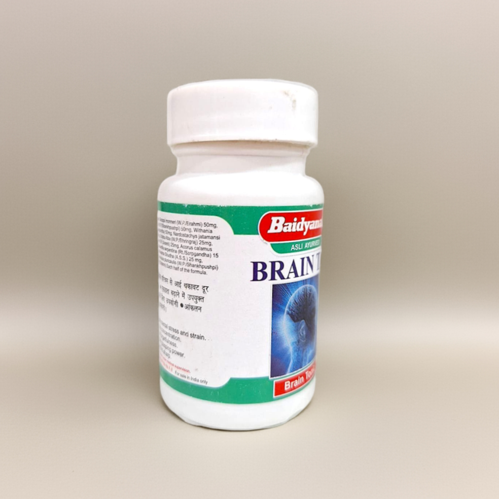 Baidyanath (Jhansi) Brain Tab 50 Tablet (Pack Of 2) – Traditional Ayurvedic Herbal Tablets