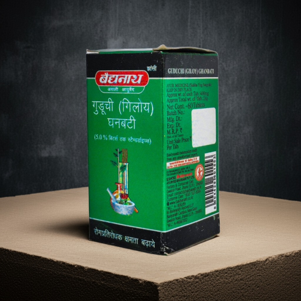 Baidyanath Jhansi Guduchi (Giloy) Ghanvati 60 Tablets Traditional Ayurvedic