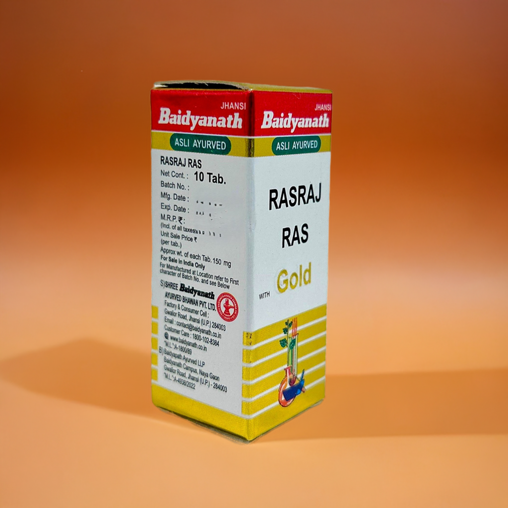 Baidyanath (Jhansi) Rasraj Ras with Gold 10 Tablet