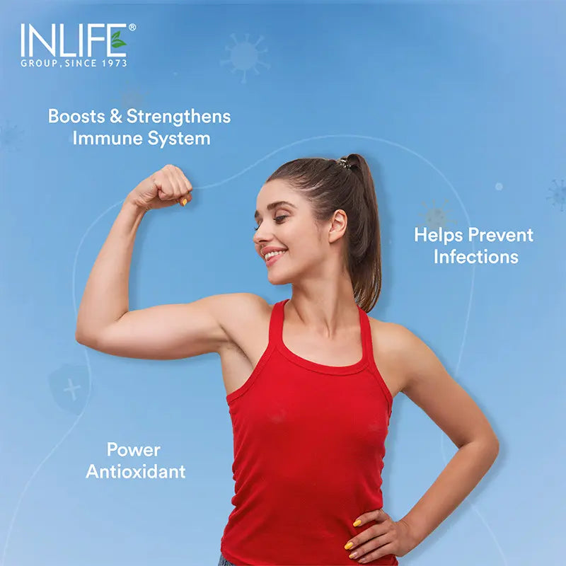 Inlife Immune Care Powder with Whey Protein | 300g (Vanilla) - 5