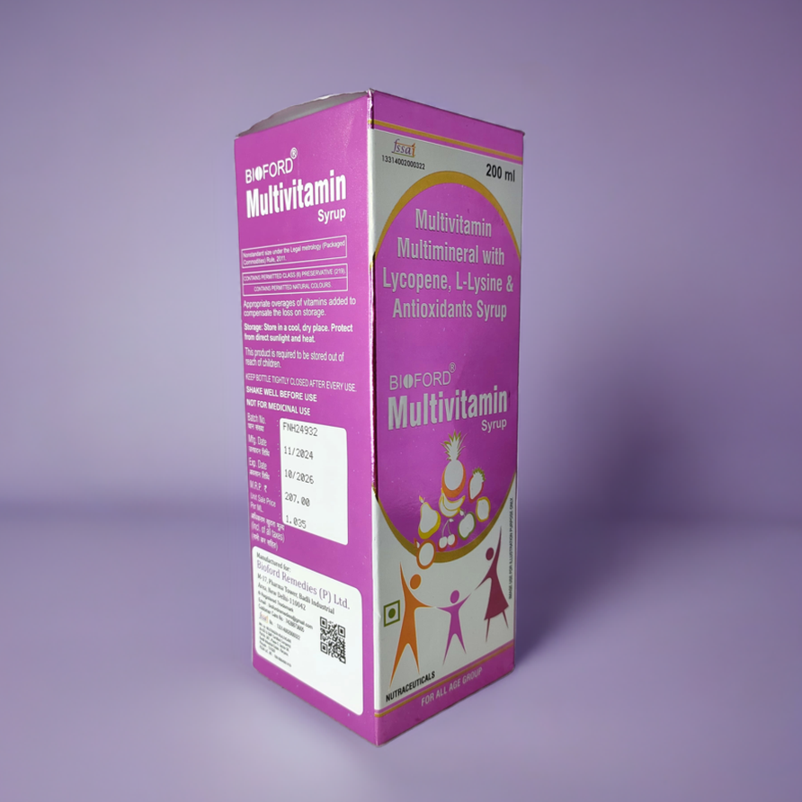 Bioford Multivitamin Syrup with Vitamins & Minerals – 200ml