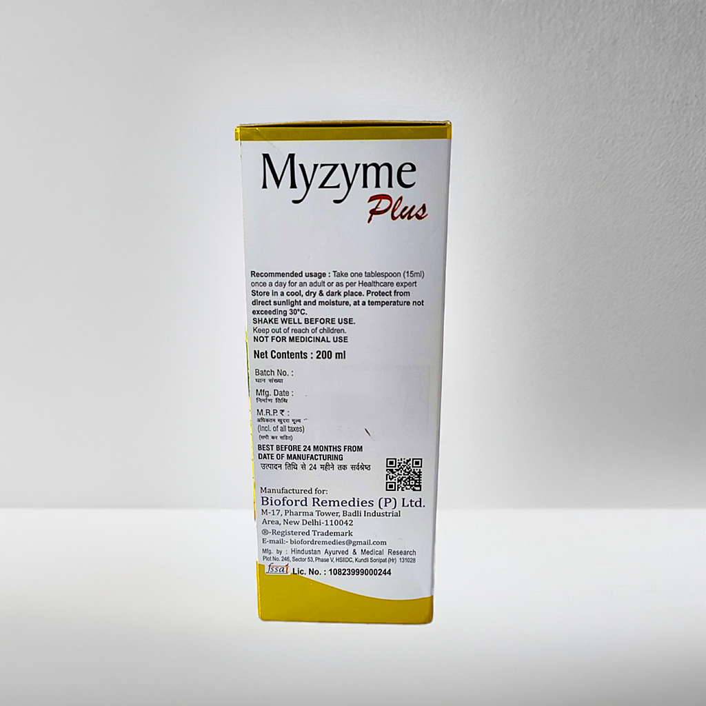 Bioford Myzyme Syrup 200ml – Enzyme & Carminative Herbal Syrup