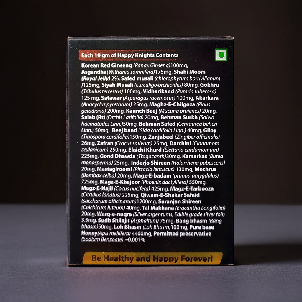 Bioqem Pharma Happy Knights for Men – Herbal Supplement with Natural Ingredients