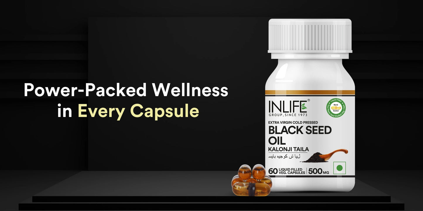 Inlife Black Seed Oil Supplement | Kalonji Oil Capsules | 500mg | Veg. Capsules - 11