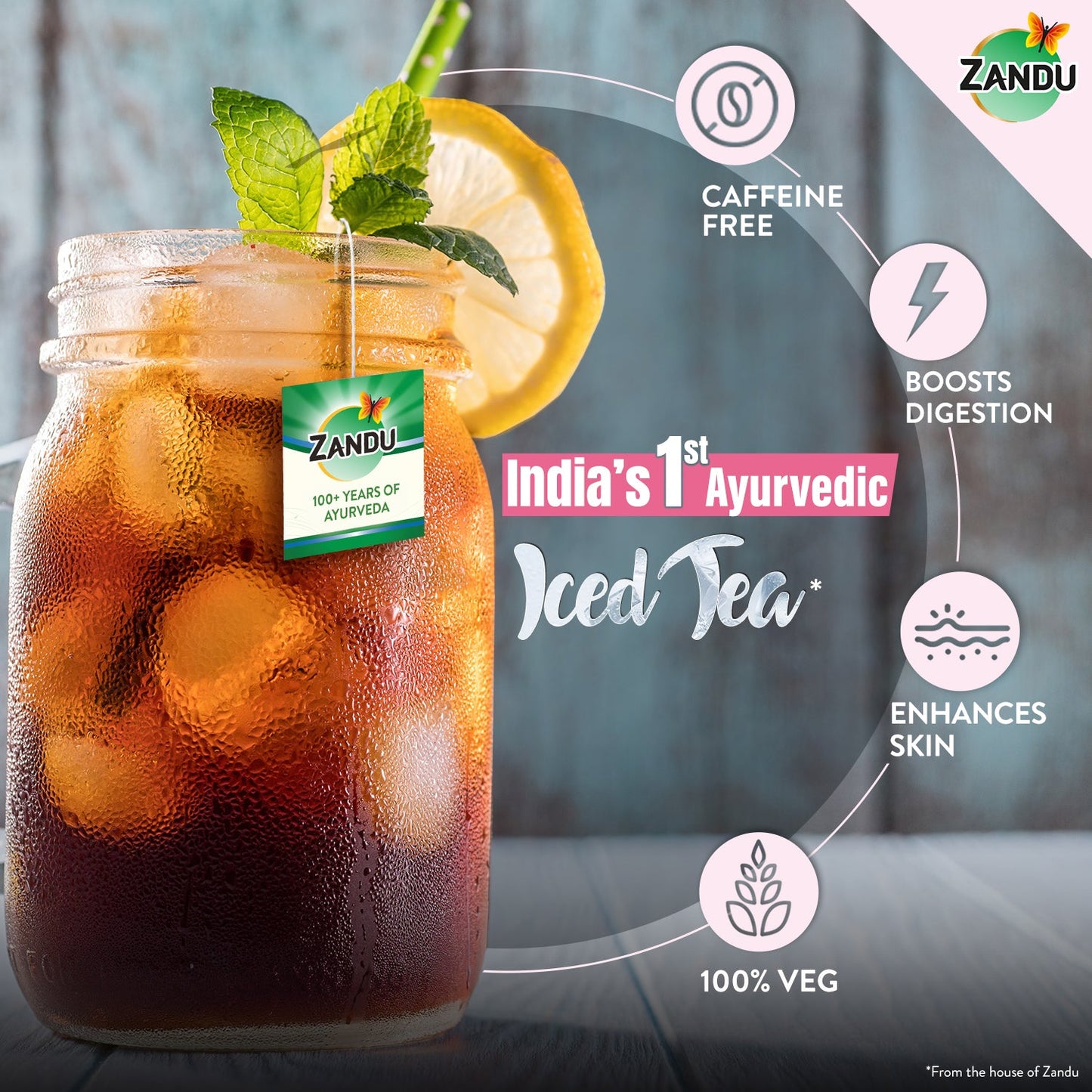Zandu Calming & Refreshing Iced Tea (25 Teabags Pack Of 2)