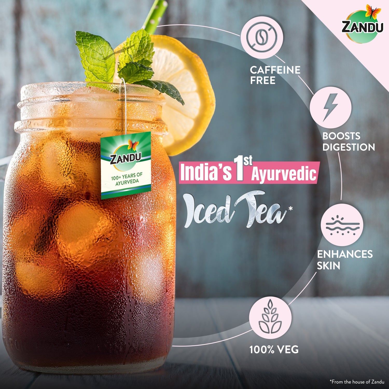 Zandu Calming & Refreshing Iced Tea (25 Teabags Pack Of 2)