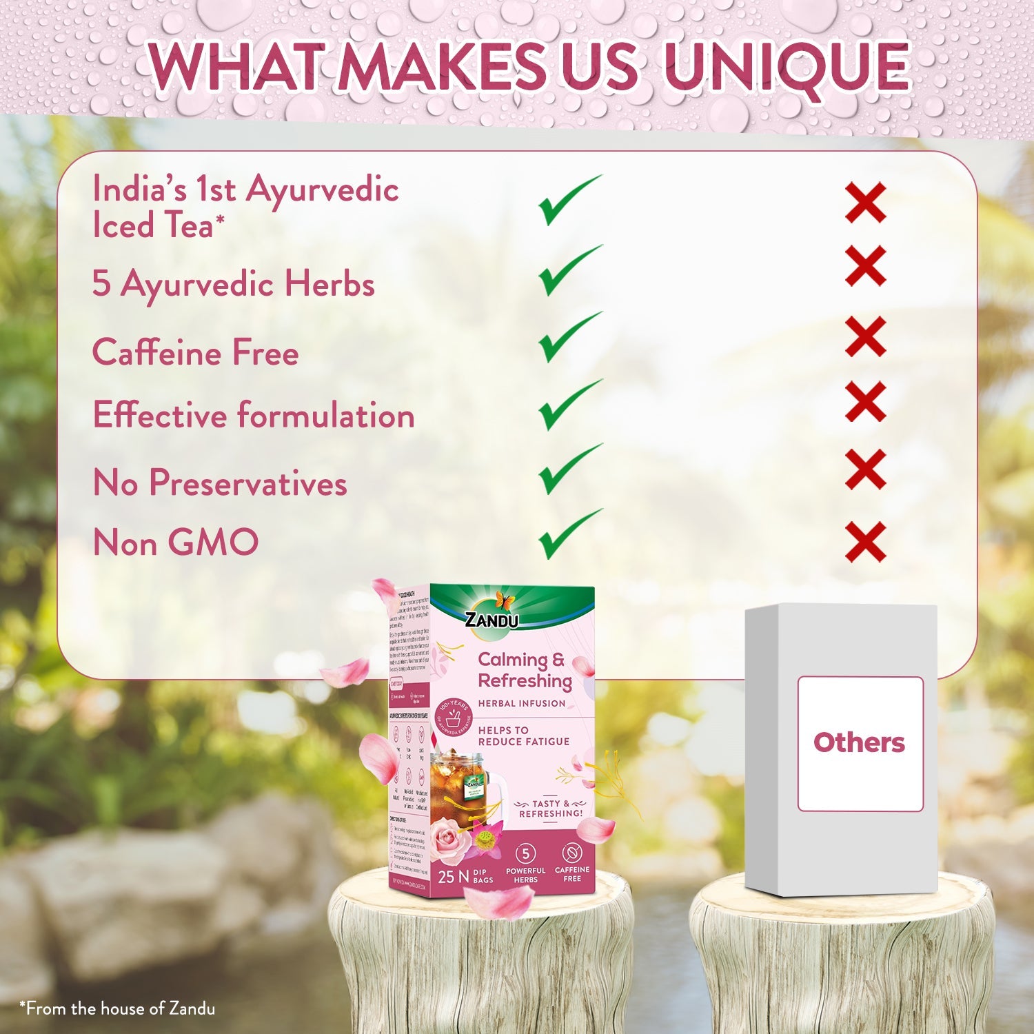 Zandu Calming & Refreshing Iced Tea (25 Teabags Pack Of 2)