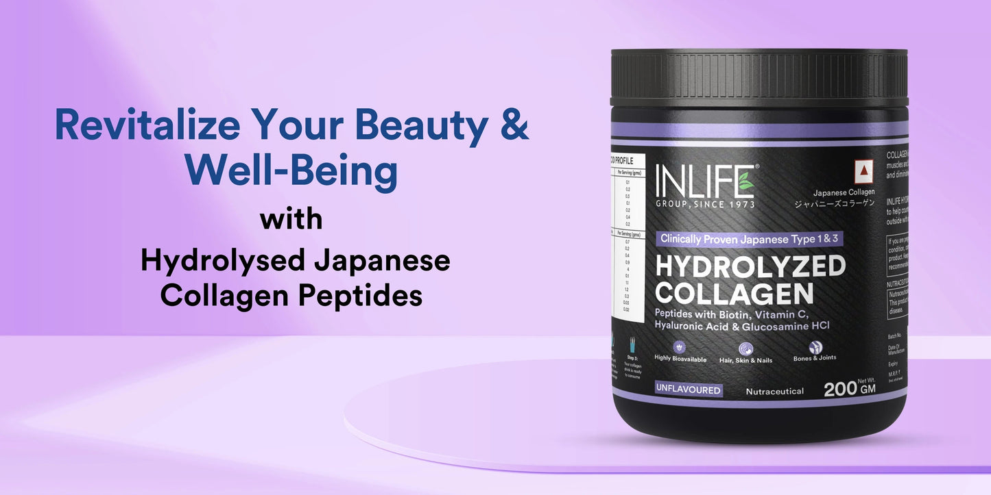 Inlife Hydrolyzed Japanese Collagen | Type 1 & 3 Collagen Peptides Powder | Clinically Proven Ingredient | 200g Unflavored powder - 12