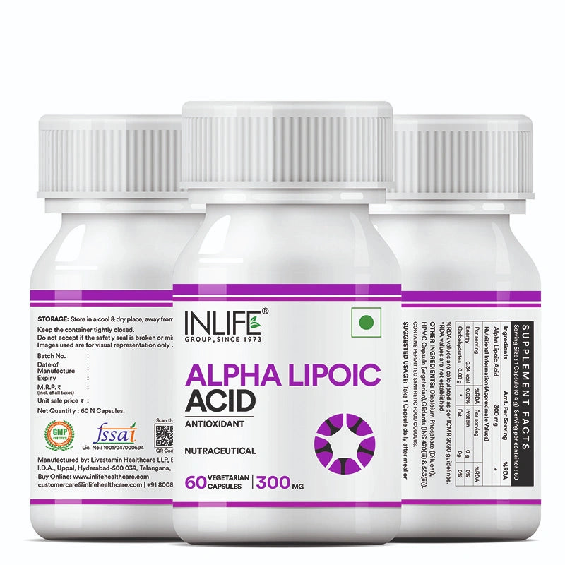 Inlife Alpha Lipoic Acid (ALA) 300mg 60 Capsules