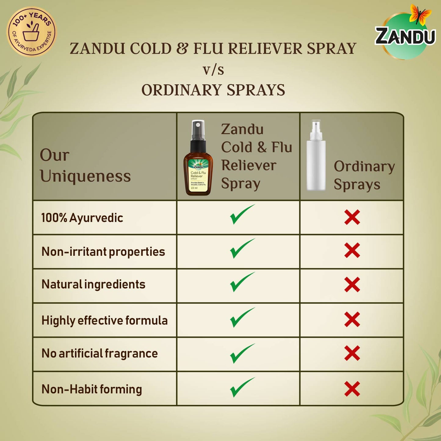 Zandu Cold & Flu Nasal Spray 22ml