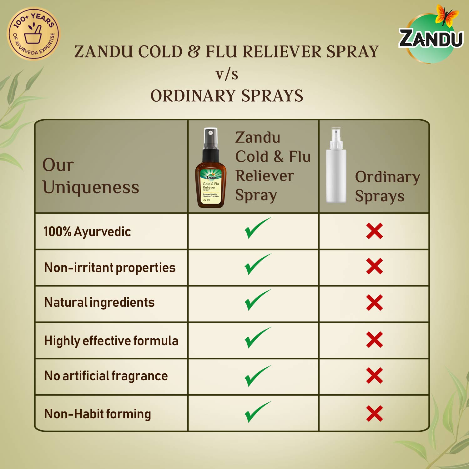 Zandu Cold & Flu Nasal Spray 22ml
