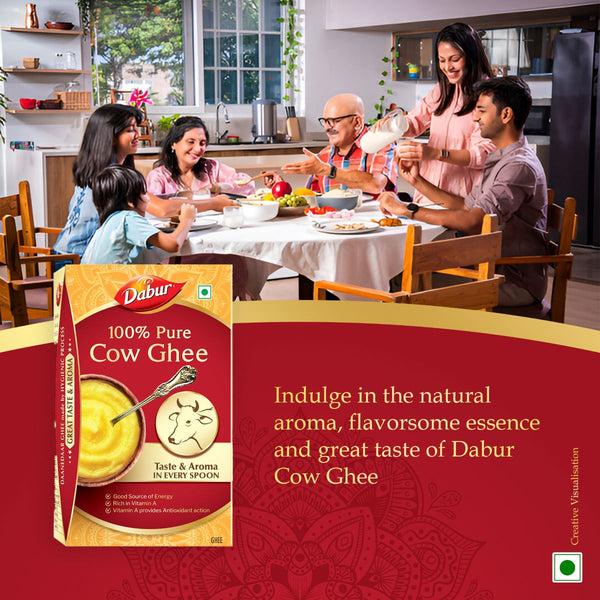 Dabur Pure Daanedaar Cow Ghee With Rich Aroma 1L