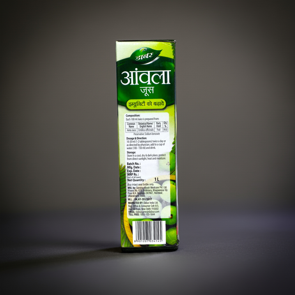 Dabur Amla Juice 1 Ltr – Natural Herbal Beverage with Amla Extract