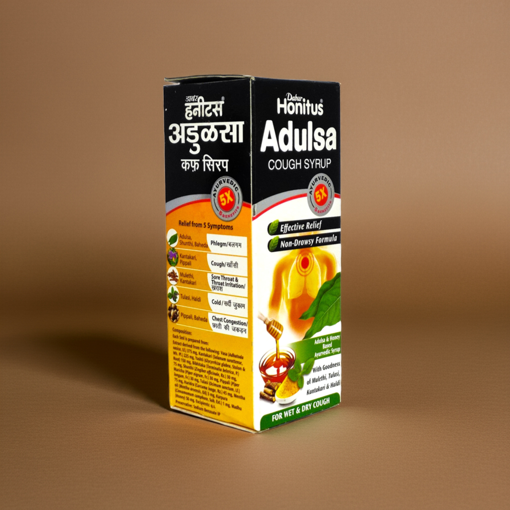 Dabur Honitus Adulsa Cough Syrup 100ML