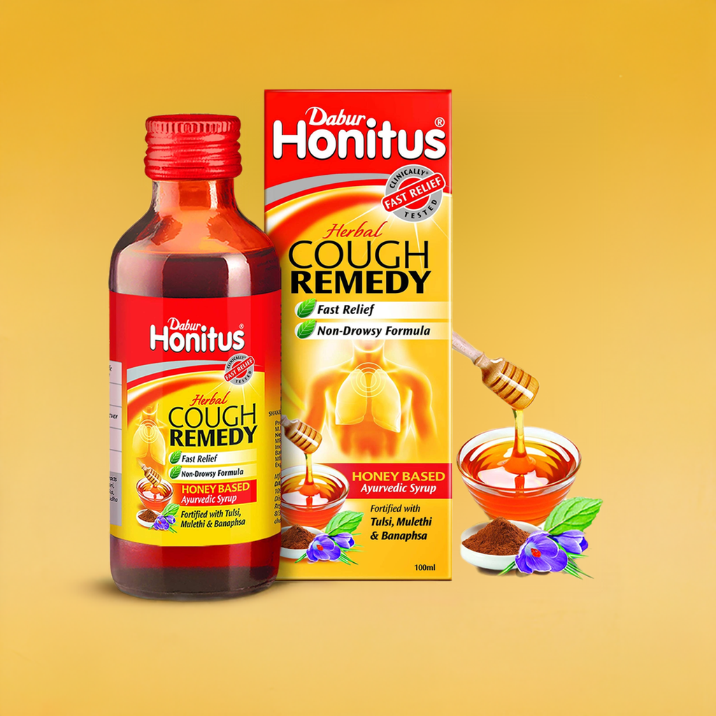 Dabur Honitus Ayurvedic Cough Syrup 100ml (Pack of 2)
