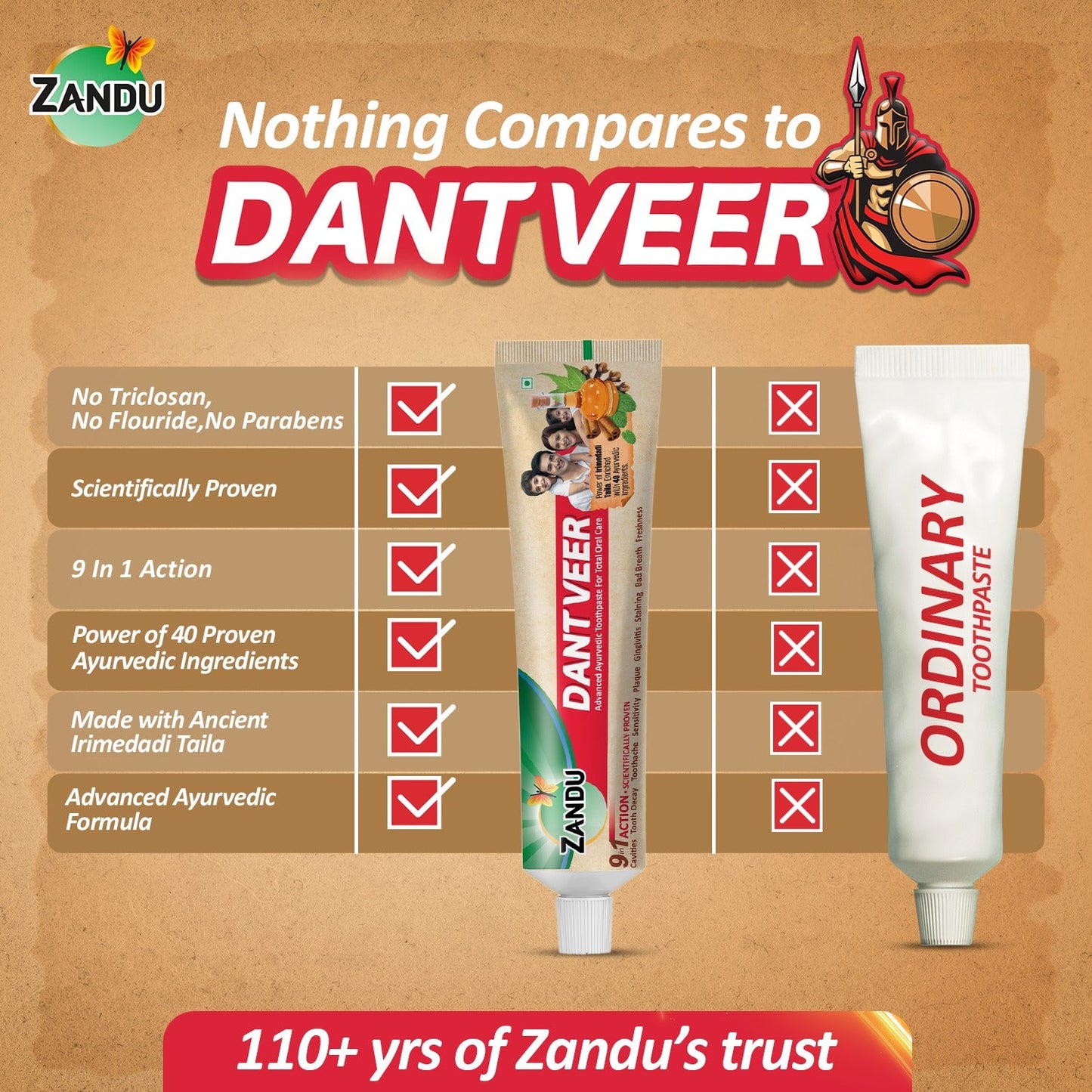 Zandu Dantveer Ayurvedic Toothpaste