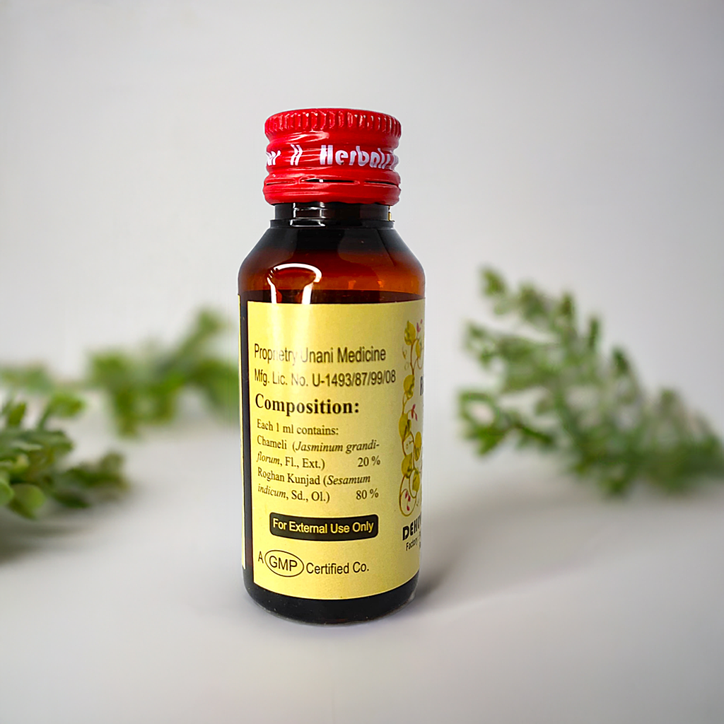 Dehlvi Roghan Chameli 50ml (Pack of 2) – Herbal Hair Oil with Jasmine and Sesame