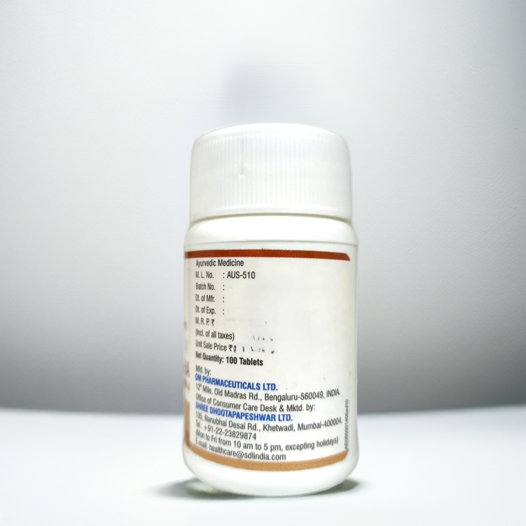 Dhootapapeshwar Chandraprabha Guti Vati 100 Tablets