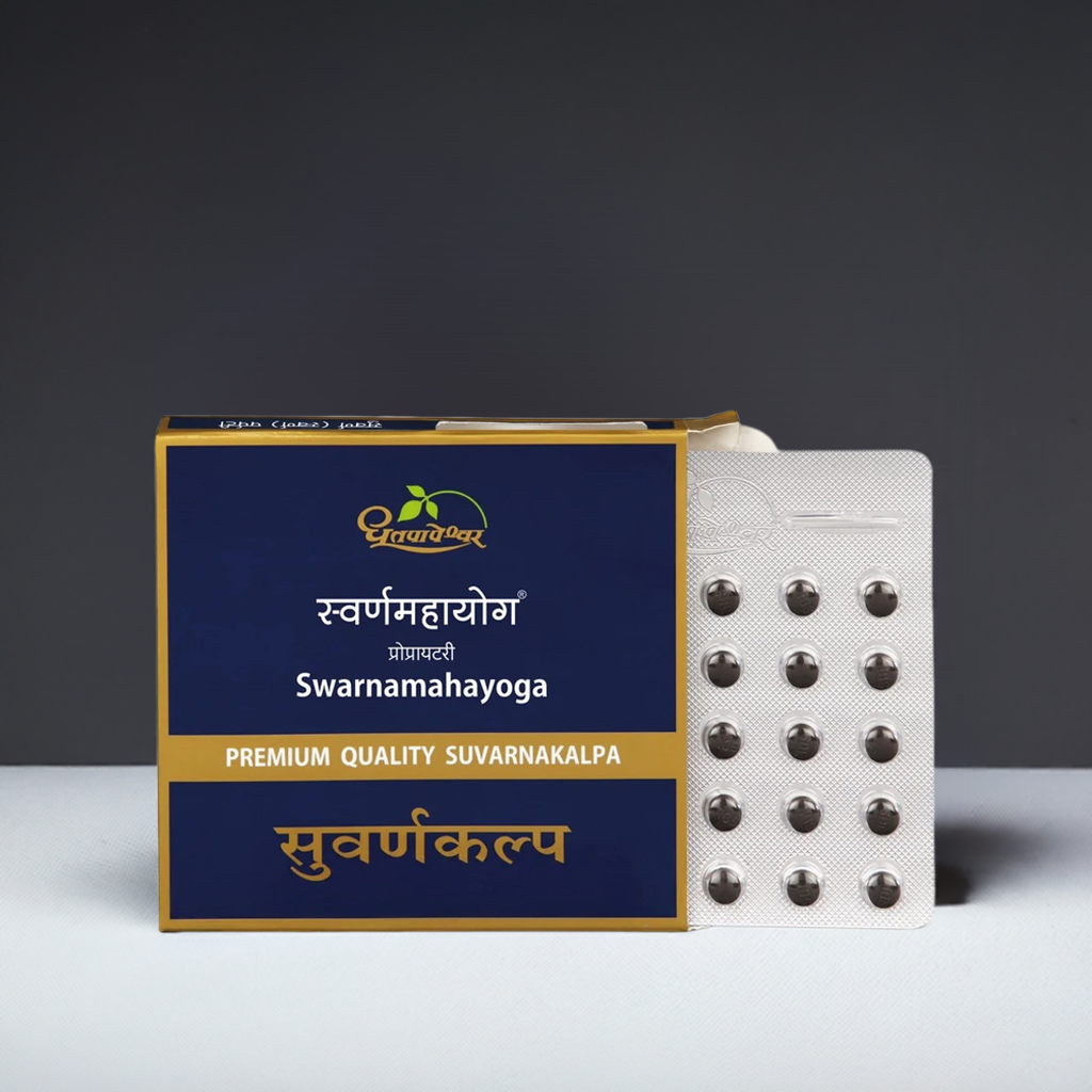 Dhootapapeshwar Swarnamahayoga 30 Tablets – Traditional Ayurvedic Formulation with Herbo-Mineral Ingredients