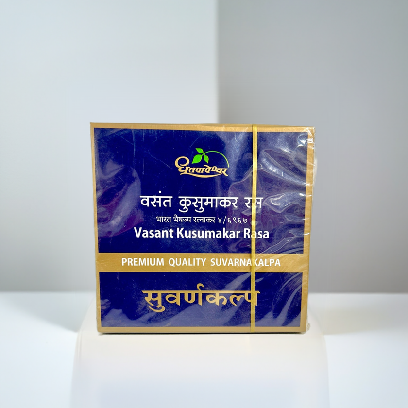 Dhootapapeshwar Vasant Kusumakar Rasa 30 Tablets – Ayurvedic Mineral & Herbal Blend
