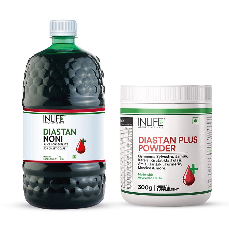 Inlife Diastan Powder + Diastan Noni Juice Combo Pack