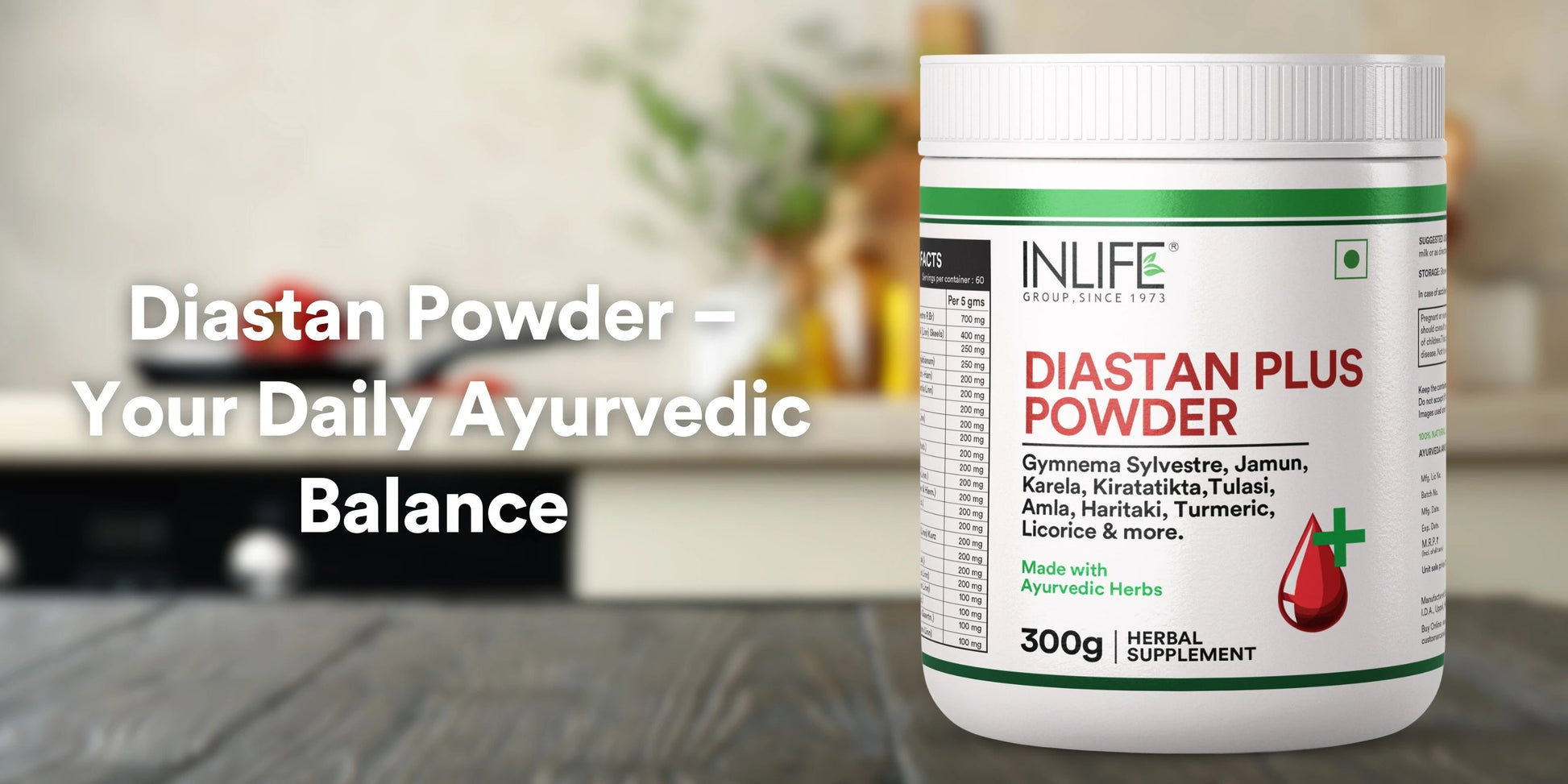 Inlife Diastan Plus Powder Ayurvedic Herbal Supplement | 300g