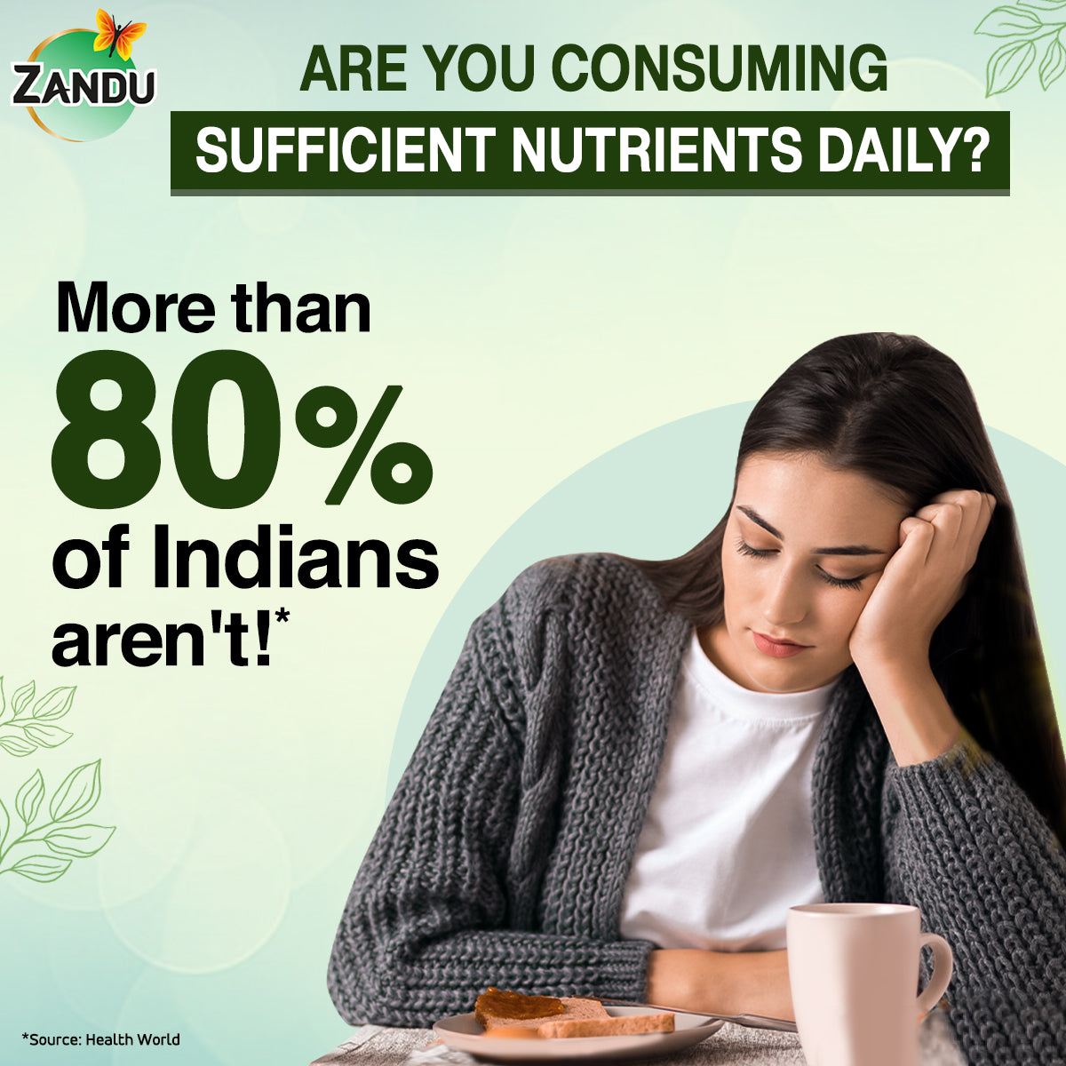 Zandu Daily Supergreens Powder Drink 250g