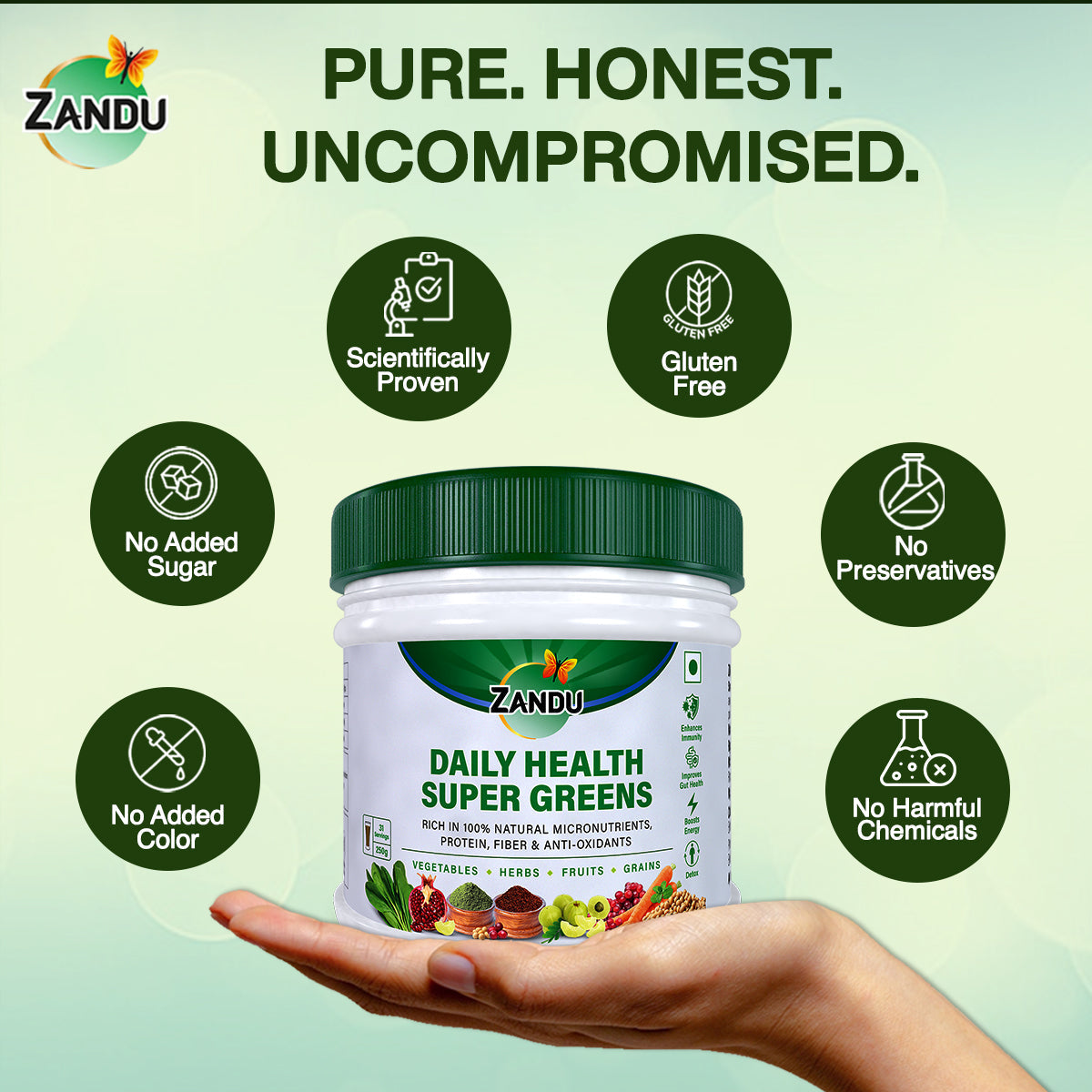 Zandu Daily Supergreens Powder Drink 250g