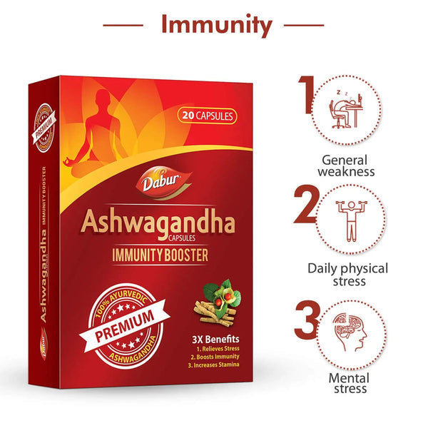 Dabur Ashwagandha Capsules 20 Capsules